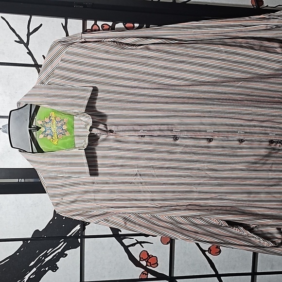Robert Graham Stiped Button Shirt Size 4XL - Picture 2 of 10
